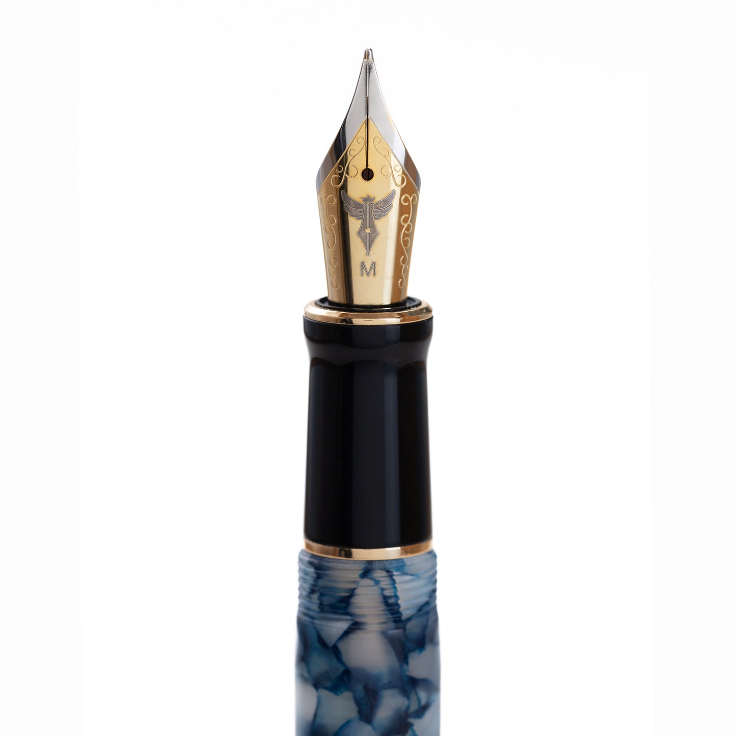 XV Batavia Fountain Pen - Marble Blue