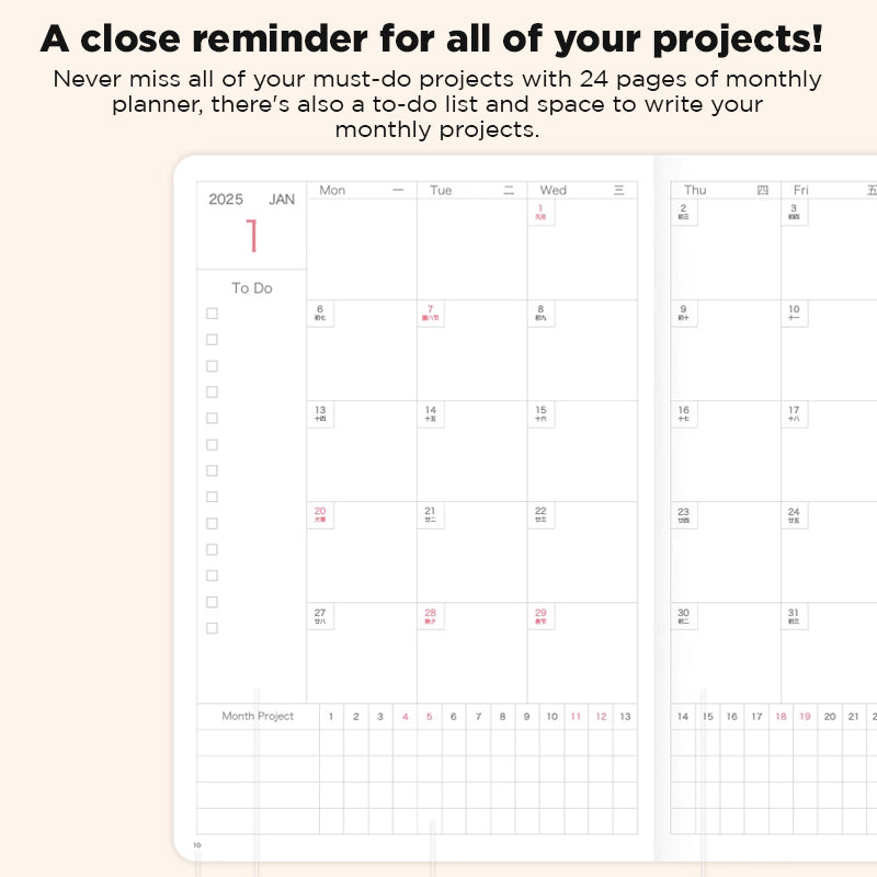 XV 2025 Daily Planner