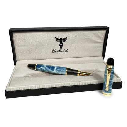 StoneGraph Flex Fountain Pen - Blue Marble