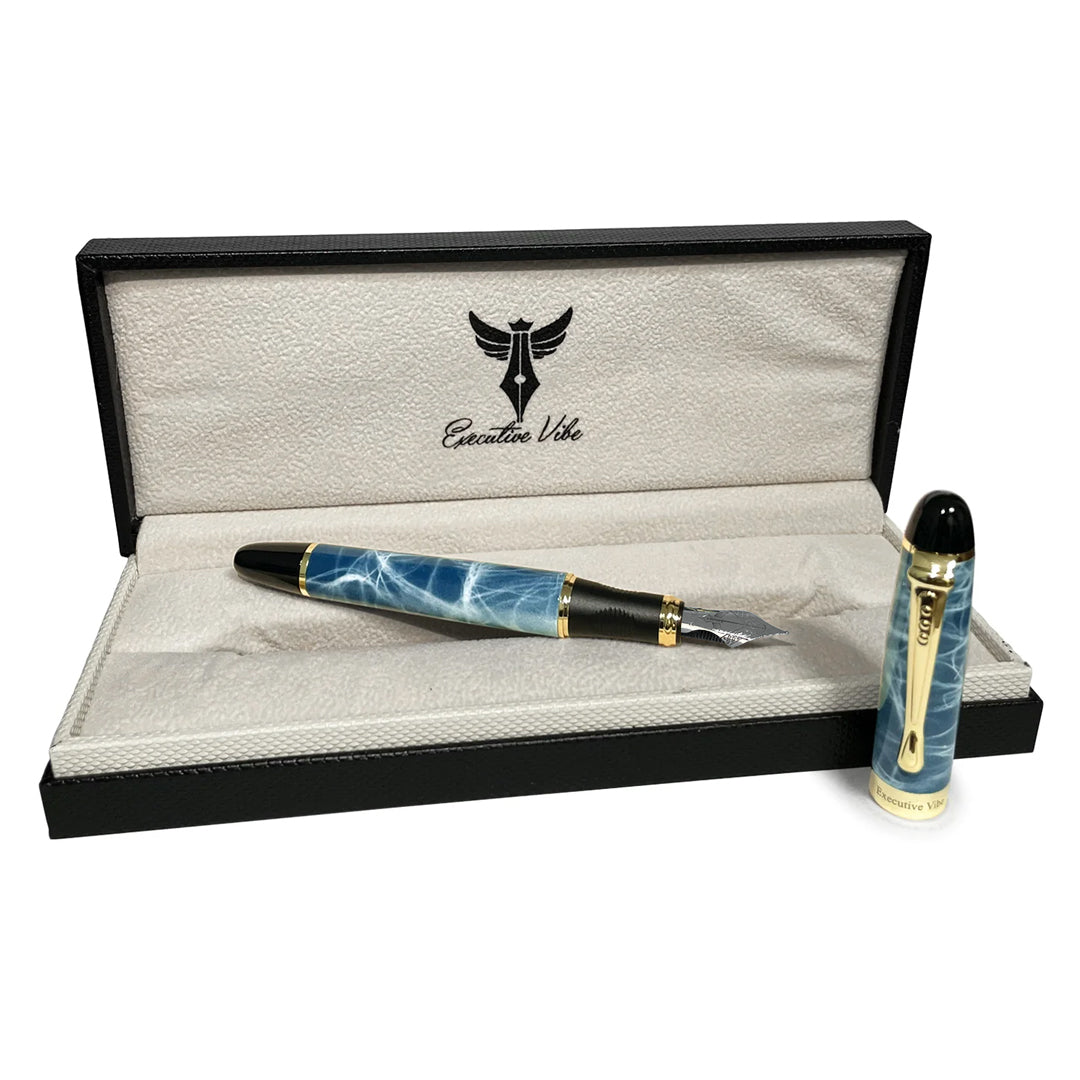StoneGraph Flex Fountain Pen - Blue Marble