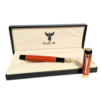 XV Batavia Fountain Pen - Tangerine Vintage