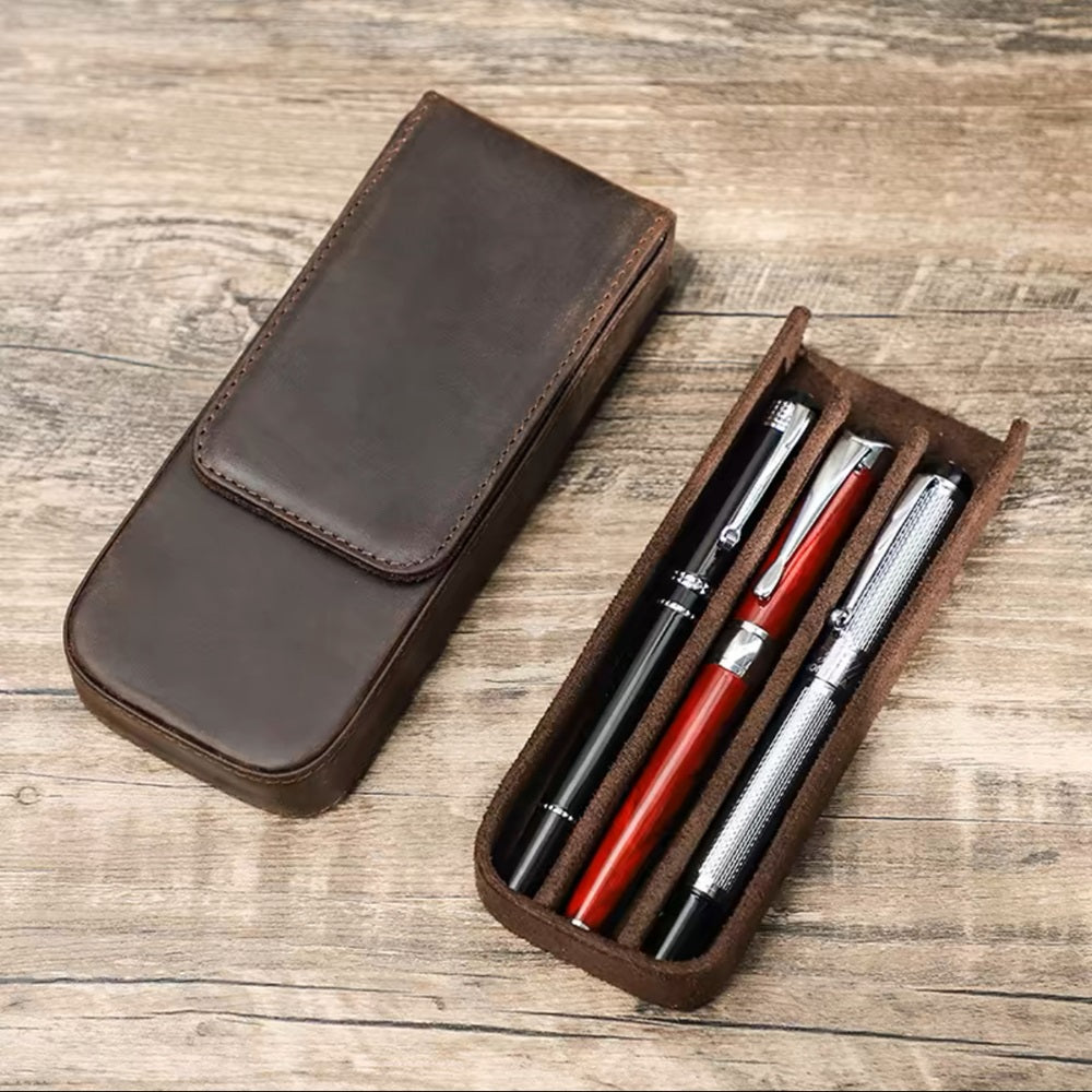 XV Genuine Leather Fountain Pen Case