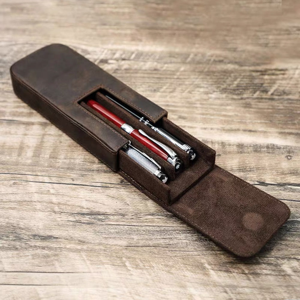 XV Genuine Leather Fountain Pen Case