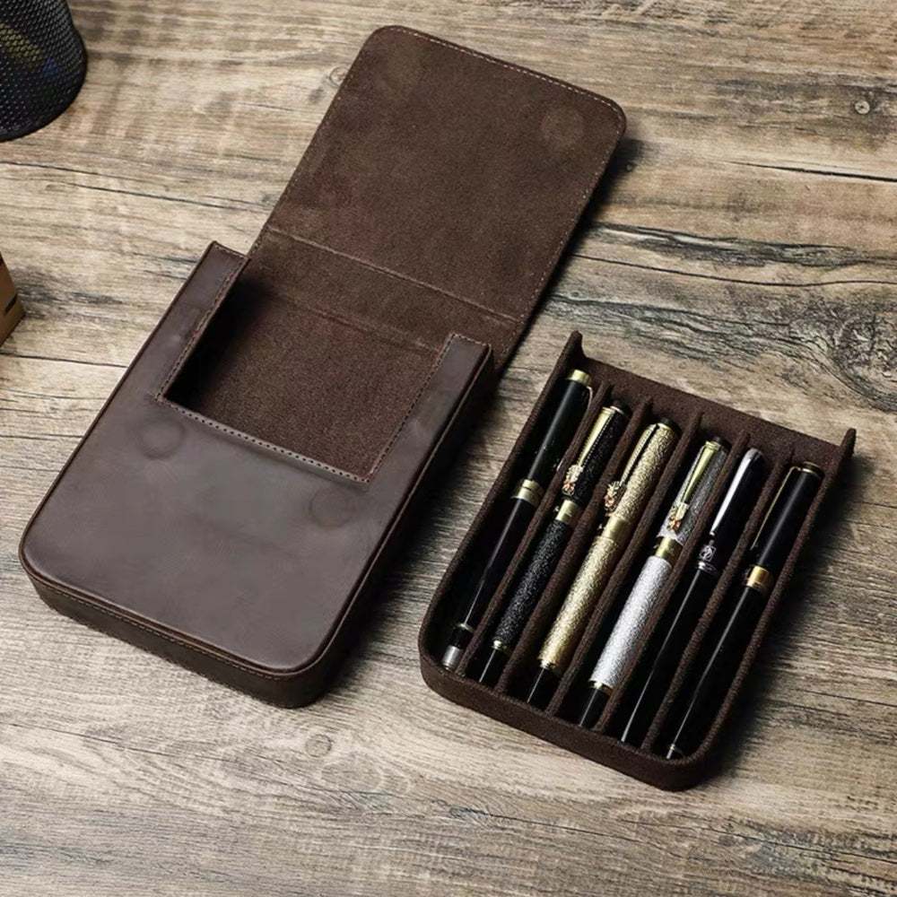 XV Genuine Leather Fountain Pen Case