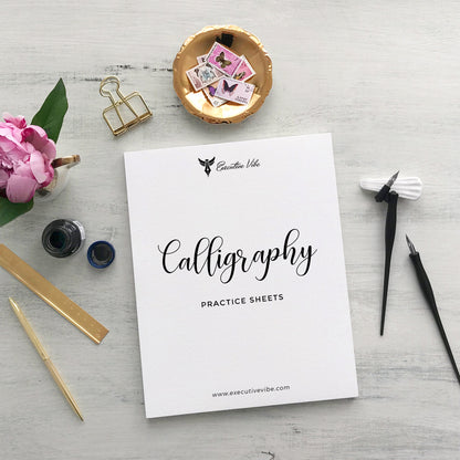 XV Calligraphy Practice Sheet - Printable PDF